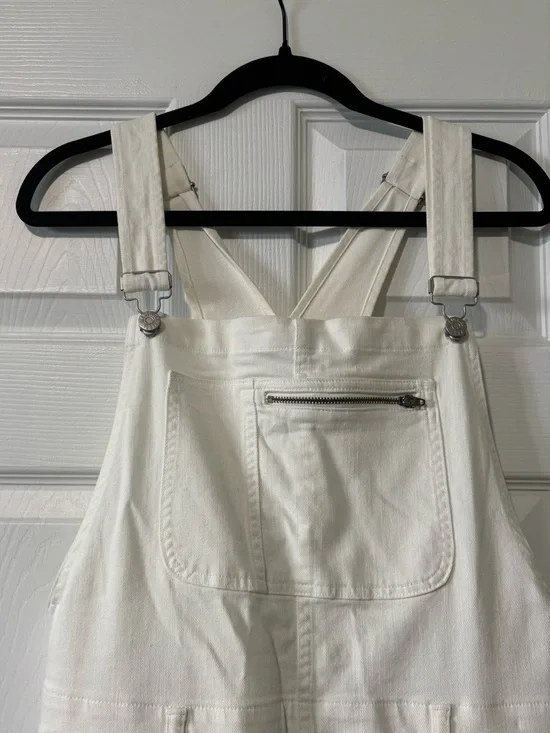 Madewell White Women's Denim Overalls - Picture 3 of 9